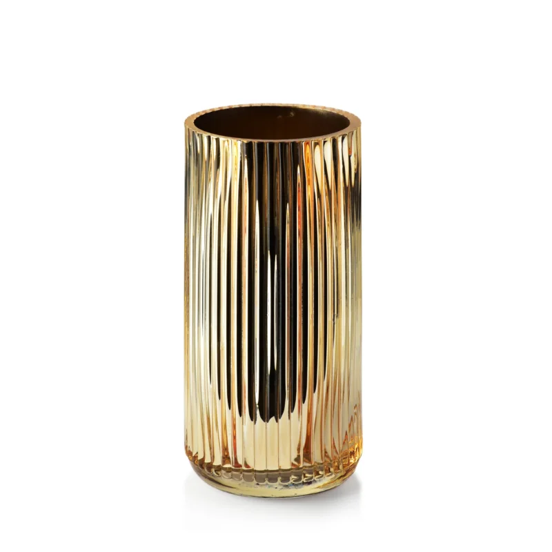 Wazon na kwiaty szklany MONDEX SERENITE GOLD 20 cm Hit cenowy