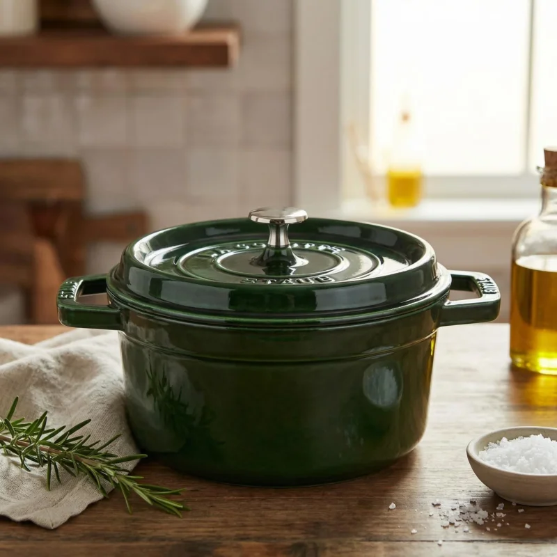 Wybór klientów STAUB La Cocotte 1,7 l zielony - garnek żeliwny z pokrywką