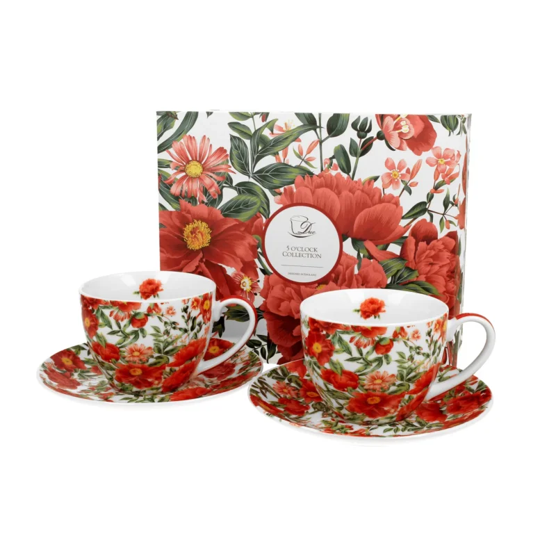 Oferta Filiżanki do kawy i herbaty porcelanowe ze spodkami DUO FIVE OCLOCK FELICITY 250 ml 2 szt.