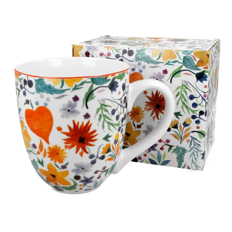 Super okazja Kubek porcelanowy DUO ETNO MORA XXL BIAŁY 1000 ml