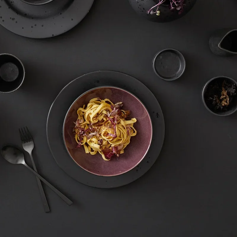 Talerz do makaronu / spaghetti kamionkowy BITZ STONEWARE 20 cm Bezpieczne zakupy