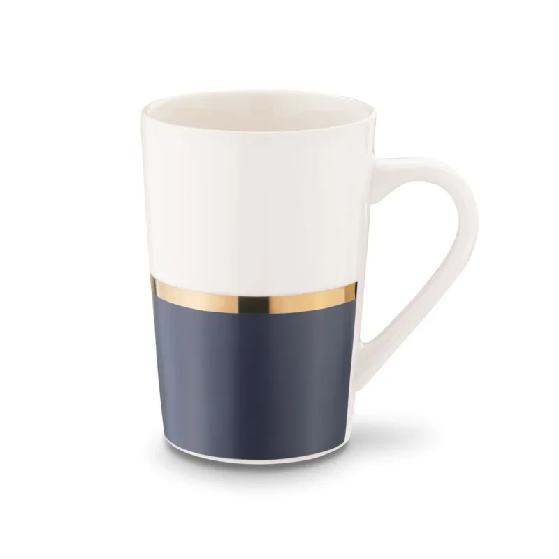 Kubek porcelanowy do kawy i herbaty Tadar Onyx 460 ml biało-granatowy Zamów teraz