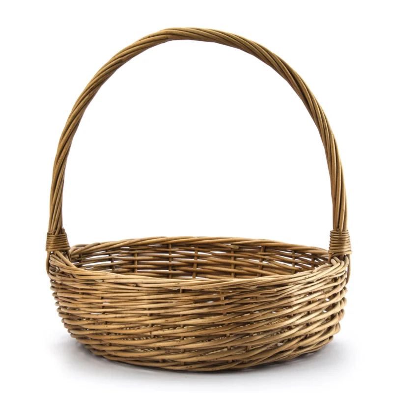 Kup online Koszyk do przechowywania wiklinowy z pałąkiem DUŻY 34 cm