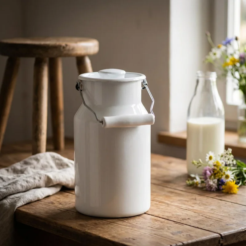 Promocja RIESS Classic Weiss 2 l - kanka na mleko emaliowana