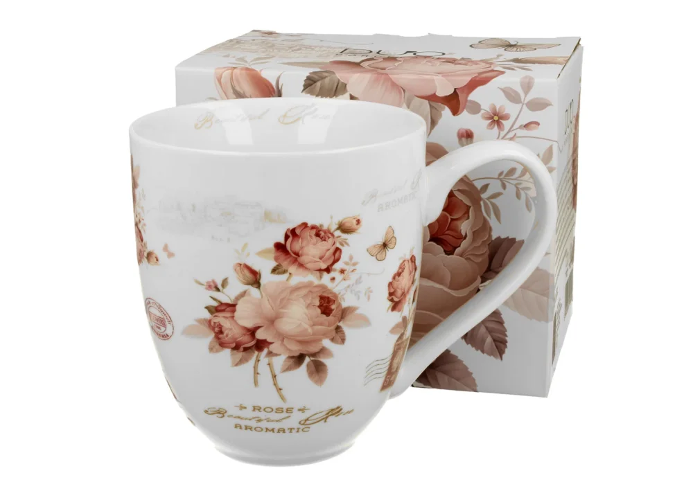 Nowość Kubek duży porcelanowy DUO SECESJA XXL 1000 ml
