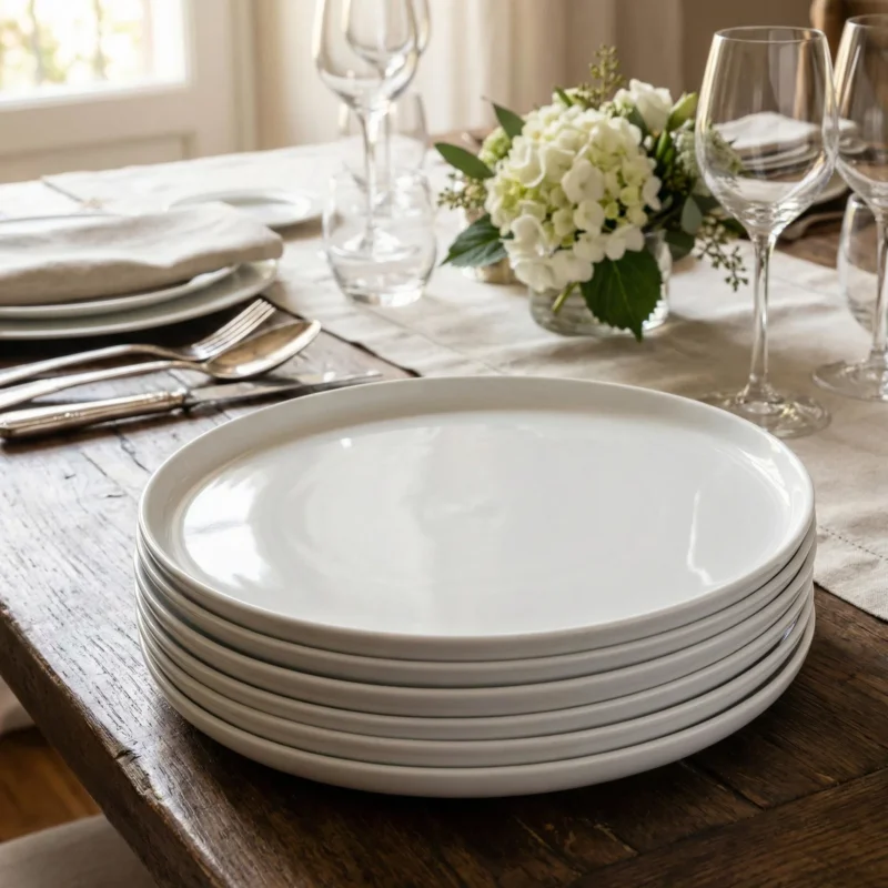 LA PORCELLANA BIANCA Essenziale Gourmet 26 cm 6 szt. - talerze obiadowe płytkie porcelanowe Nie przegap