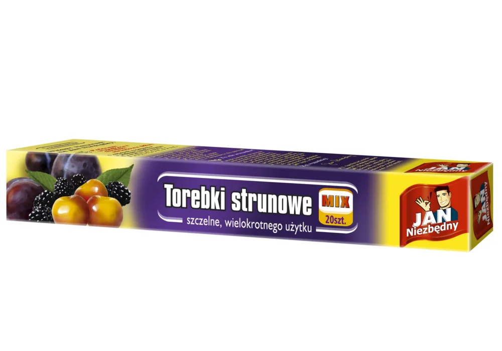 Woreczki strunowe wielorazowe na żywność JAN NIEZBĘDNY MIX 20 szt. Rabat
