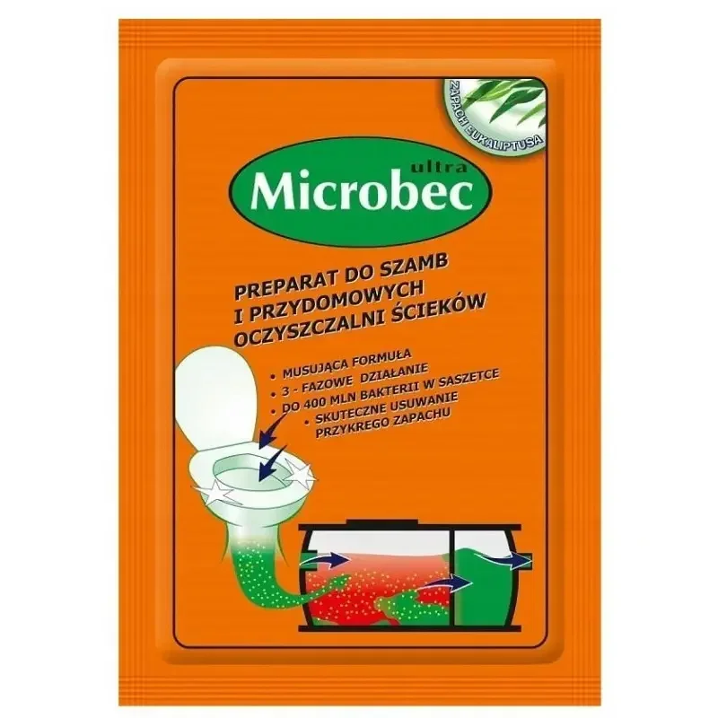 BROS Microbec Ultra 25 g - preparat / proszek do szamb o zapachu eukaliptusa Oferta