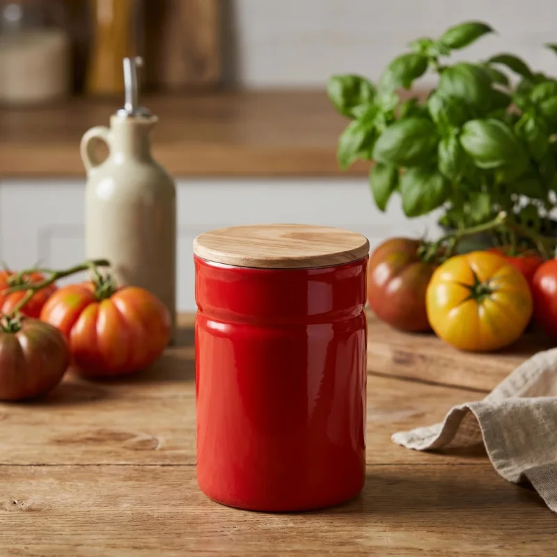 Sprawdź teraz RIESS Fresh Tomato 0,5 l - pojemnik emaliowany pokrywką