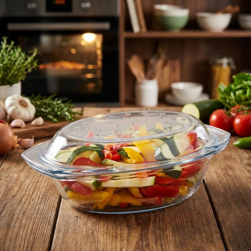 Dostępne od ręki Naczynie żaroodporne owalne z pokrywą Termisil Grill&Drop 2,9 l