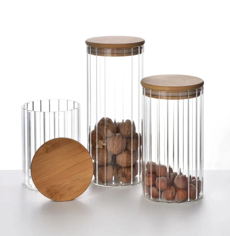 Słoik ozdobny szklany z pokrywką bambusową MODERN KITCHEN 1,1 l Tylko dziś