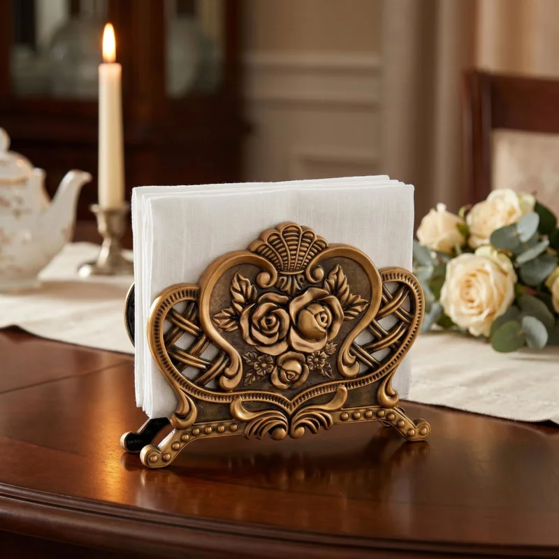 Serwetnik platerowany ROSAS ZŁOTY Niska cena