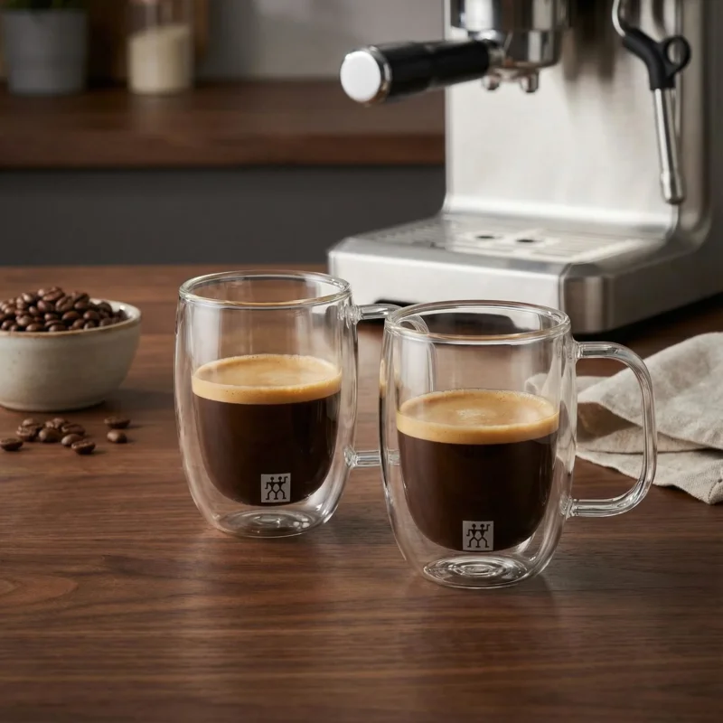 ZWILLING Sorrento Handle 134 ml 2 szt. - szklanki do espresso termiczne z podwójnymi ściankami szklane Zamów dziś