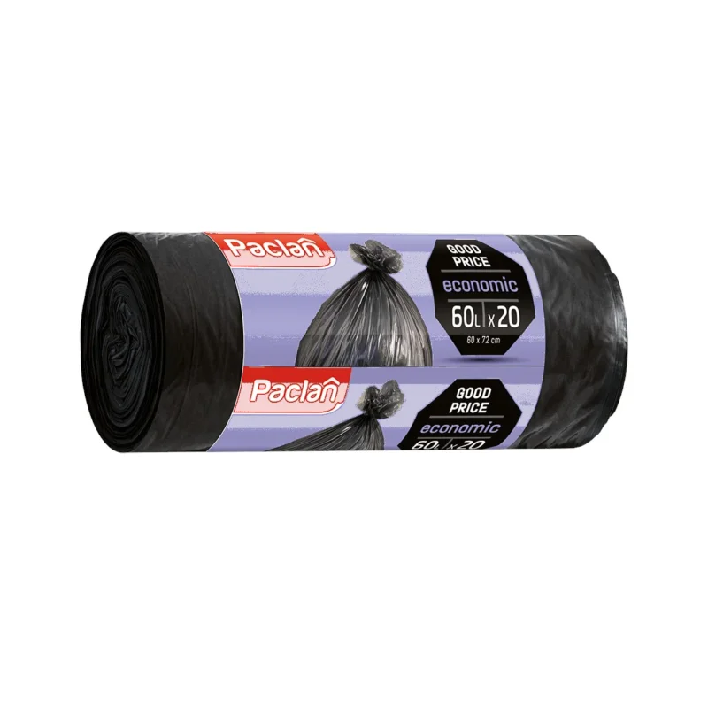 Tylko do końca tygodnia Worki na śmieci PACLAN ECONOMIC HD 60 l 20 szt.