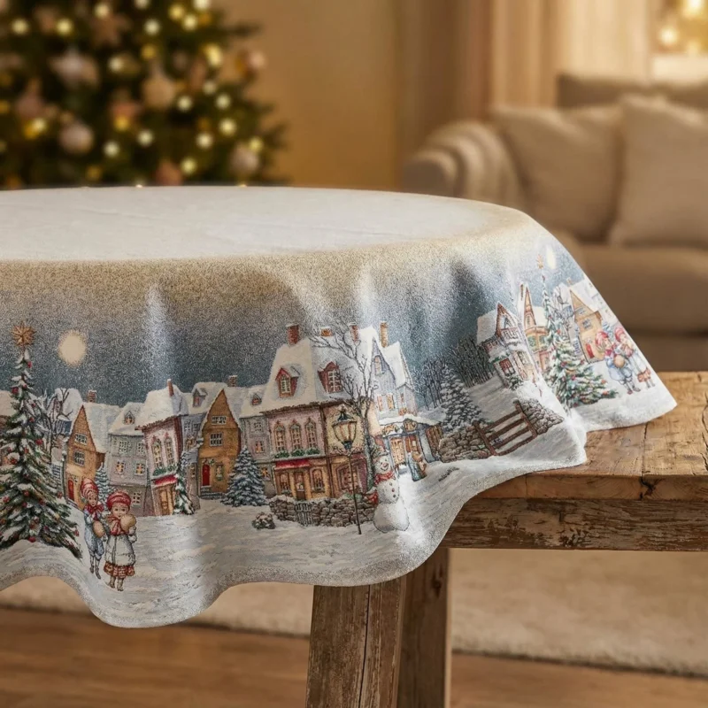 Obrus świąteczny okrągły RUNNER 160 cm Wyjątkowa oferta