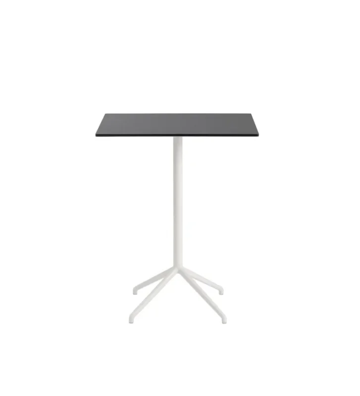 Hit cenowy Stolik kawowy Still Muuto - 75 cm x 65 cm, wysokość 95 cm, czarny blat/biała podstawa