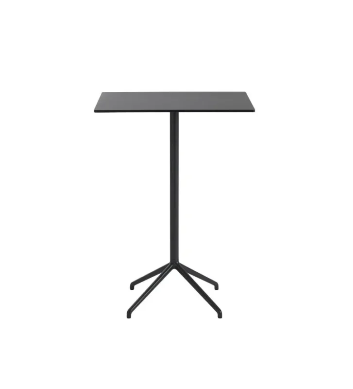 Ekspresowa dostawa Stolik kawowy Still Muuto - 75 cm x 65 cm, wysokość 105 cm, czarny blat/czarna podstawa