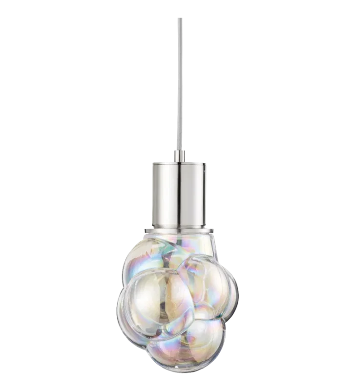Szybka dostawa Lampa wisząca Glasblase Bolia - bańka typ 1, satynowa/tęczowa