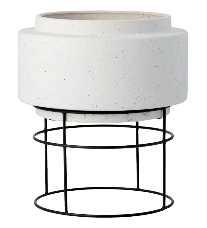 Oferta czasowa Donica Botanique Bolia - szeroka, Ø34,8 cm, szara/czarna
