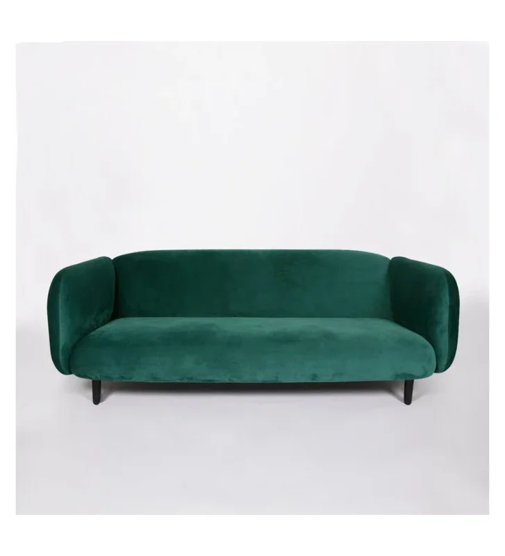 Ekspresowa dostawa Sofa 3-osobowa Moïra ENOstudio - turkusowo-zielona / aksamit