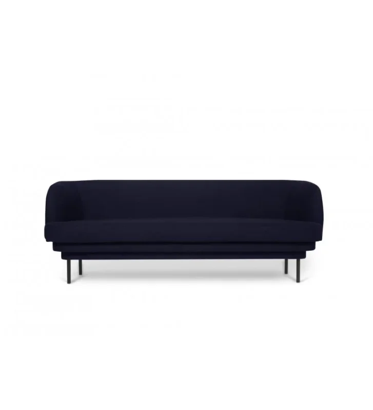 Sofa 3-osobowa Cornice ENOstudio - granatowa, tkanina Riviera 79 Nowy