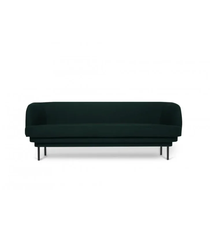 Oferta limitowana Sofa 3-osobowa Cornice ENOstudio - ciemnozielona, tkanina Riviera 38