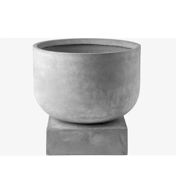 Donica Podium Small Bolia - Ø36 cm, szara Zniżka