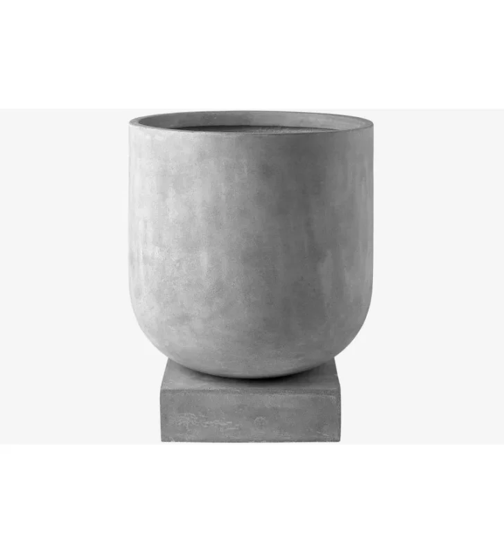 Donica Podium Medium Bolia - Ø33 cm, szara Łatwy zwrot