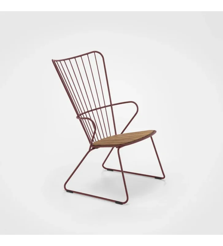 Sprawdź teraz Krzesło wypoczynkowe PAON Lounge Chair HOUE - z bambusowym siedziskiem, różne kolory ramy, na zewnątrz