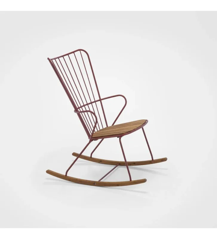 Oferta limitowana Krzesło bujane PAON Rocking Chair HOUE - z bambusowym siedziskiem, różne kolory ramy, na zewnątrz