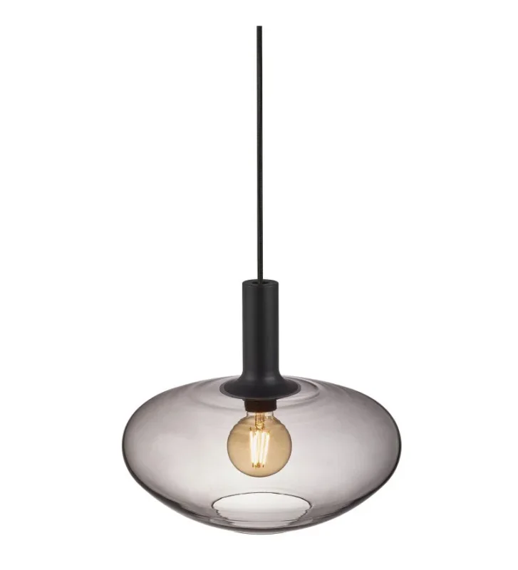 Dostępne od ręki Lampa wisząca Alton 35 Nordlux - przydymione szkło, czarna
