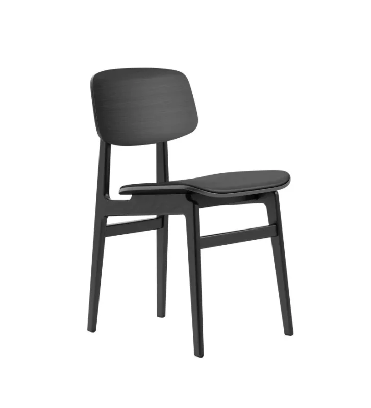 Dodaj do koszyka Krzesło tapicerowane NY11 Dining Chair NORR11 -kolekcja tkanin Velvet, czarne