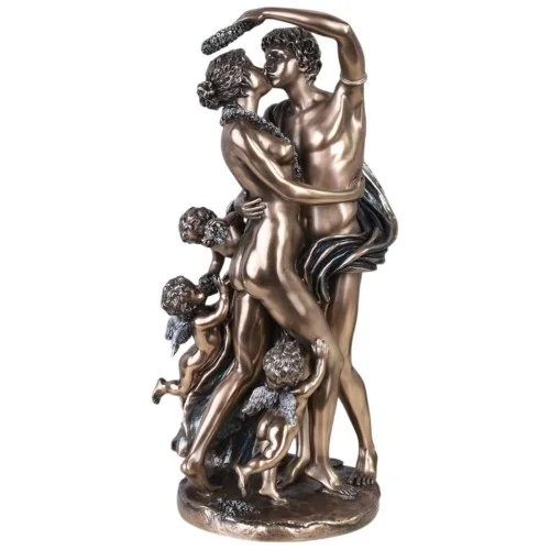 Oferta limitowana Rzeżba Zefir i Flora z Amorkami Para Kochanków Klasyczna Figura Mitologia Grecka