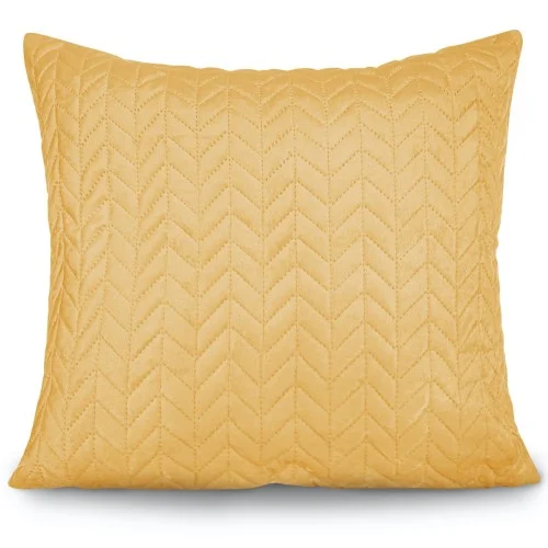 Ostatnie sztuki Musztardowa Poszewka Velvetowa Do Narzuty 45x45 MOXIE